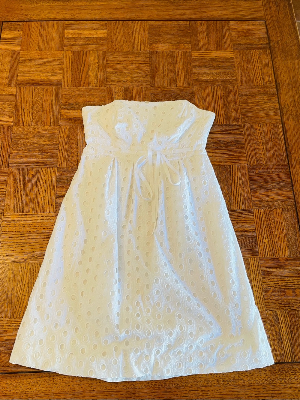 Lilly Pulitzer White Strapless Eyelet Dress size 0
